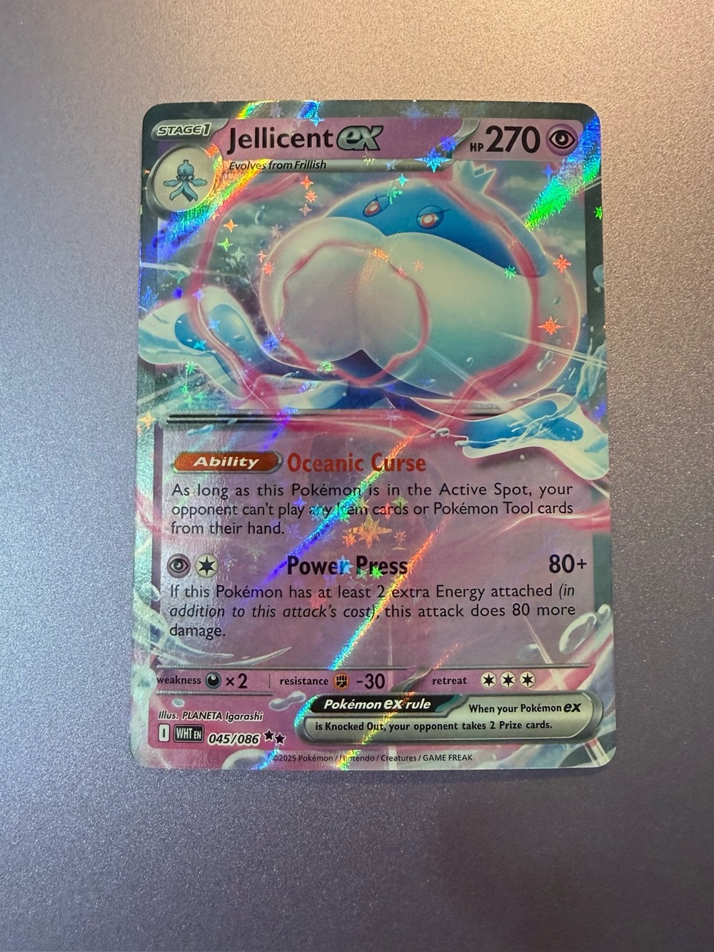 Pokemon TCG Jellicent Holo 045/086